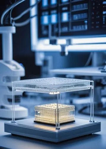 3D printed, interdigitated Li-ion microbattery architecture, futuristic, high-tech, metallic silver, intricate details, microscopic scale, precision craftsmanship, cleanroom environment, laboratory se