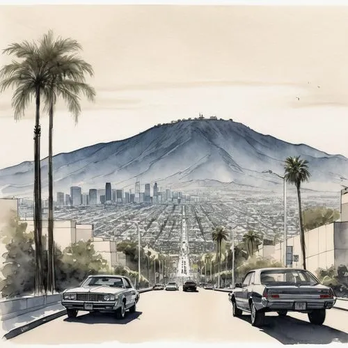 ruscha,hollyfield,hollywoodland,matruschka,camelback,humphreville,stratosphere,angelenos,tuscon,burbank,angeleno,nevadans,greenspun,los angeles,westamerica,reseda,glendale,palm springs,wilshire,irwindale,Illustration,Paper based,Paper Based 30