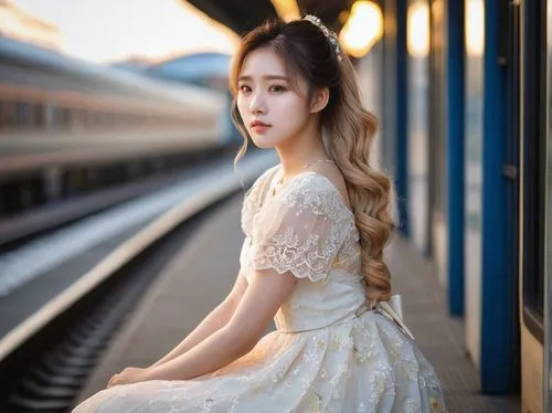 the girl at the station,ellin,girl in a long dress,yujia,joo,yenny,Photography,General,Natural