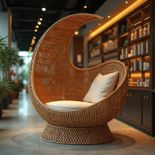 chaise lounge,abaca,hanging chair,basket wicker,minotti,chair circle,Photography,General,Realistic