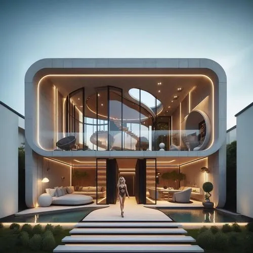 futuristic architecture,cubic house,modern house,cube house,modern architecture,3d rendering,jewelry（architecture）,frame house,smart home,contemporary,sky apartment,modern office,dunes house,sky space