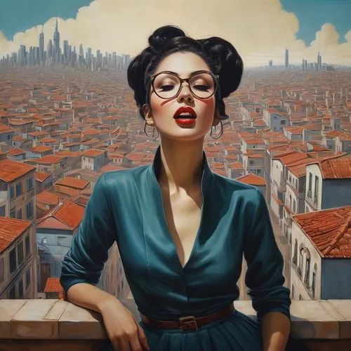 jasinski,follieri,donsky,city ​​portrait,vettriano,contessa,Illustration,Realistic Fantasy,Realistic Fantasy 07