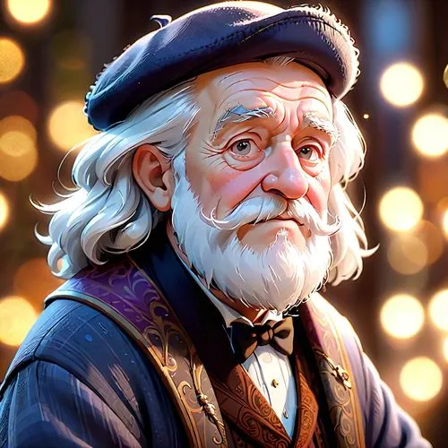 tevye,dumbledore,drosselmeyer,maester,white beard,lauridsen,Anime,Anime,Cartoon