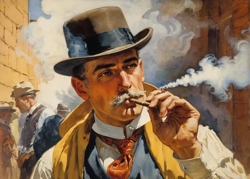 8c717da8fee Only Tobacco Smoke, by James Montgomery Flagg, 1904(Flagg would… – History,pipe smoking,smoking man,smoking cigar,cigar,cigars,smoking pipe,tobacco,cigar tobacco,smoking cessation,al capon