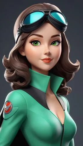 ssx,aviatrix,glider pilot,hal,spy,bombshells,Unique,3D,3D Character