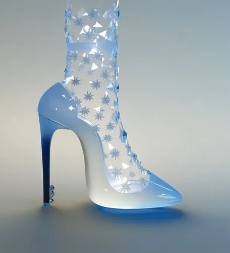 a light up shoe with stars on it,cinderella shoe,high heeled shoe,high heel shoes,heel shoe,heeled shoes,stiletto-heeled shoe,Photography,General,Realistic