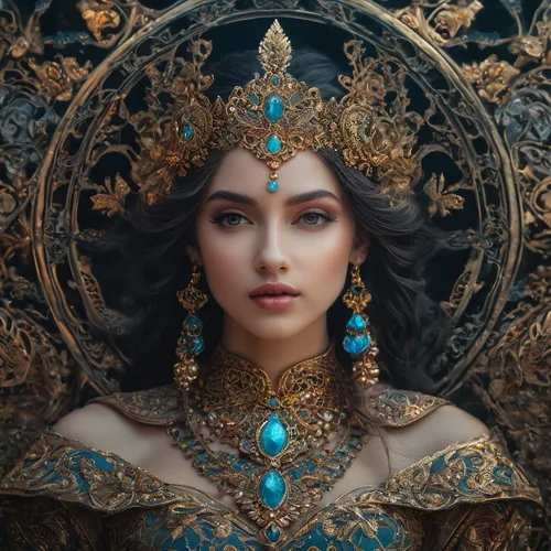 diadem,oriental princess,indonesian women,cleopatra,fantasy portrait,priestess,jaya,lakshmi,the enchantress,javanese,mystical portrait of a girl,orientalism,balinese,garuda,miss vietnam,jasmine blue,jasmine,indonesian,adornments,southeast asia,Photography,General,Fantasy