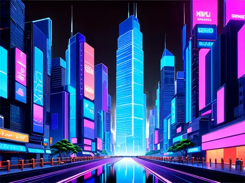 tokyo city,colorful city,cityscape,shinjuku,futuristic landscape,metropolis,tokyo,fantasy city,cyberpunk,futuristic,neon arrows,city trans,ultraviolet,neon lights,city,city at night,city lights,neon,cities,shanghai,Illustration,Japanese style,Japanese Style 07