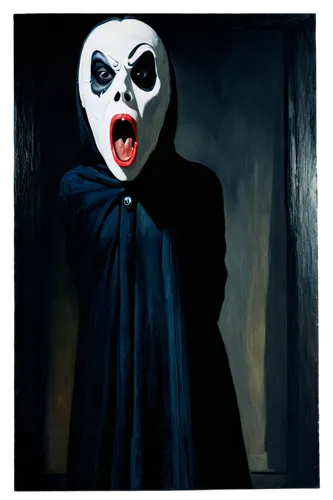 scream,pierrot,anonymous mask,anonymous,hanging mask,scull,it,comedy tragedy masks,masque,the nun,mime,scary woman,an anonymous,with the mask,blue demon,halloween poster,dark art,phantom,frighten,bogeyman,Art,Artistic Painting,Artistic Painting 50