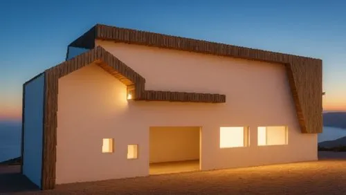 a large building with a small window near the top,passivhaus,miniature house,cubic house,dunes house,homebuilding,small house,model house,vivienda,wooden house,cube house,house silhouette,mountain hut