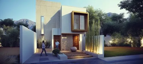 modern house,3d rendering,cubic house,modern architecture,residential house,revit,Photography,General,Realistic