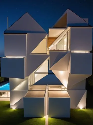 cubic house,cube house,modern architecture,cube stilt houses,modern house,eisenman,Photography,General,Realistic