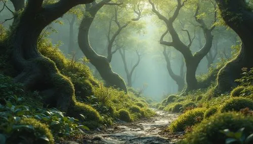 forest path,elven forest,fairytale forest,fairy forest,the mystical path,forest road,mirkwood,enchanted forest,forest glade,holy forest,moss landscape,tree lined path,hollow way,pathway,forest of dreams,hiking path,green forest,foggy forest,forest landscape,the path,Photography,General,Realistic