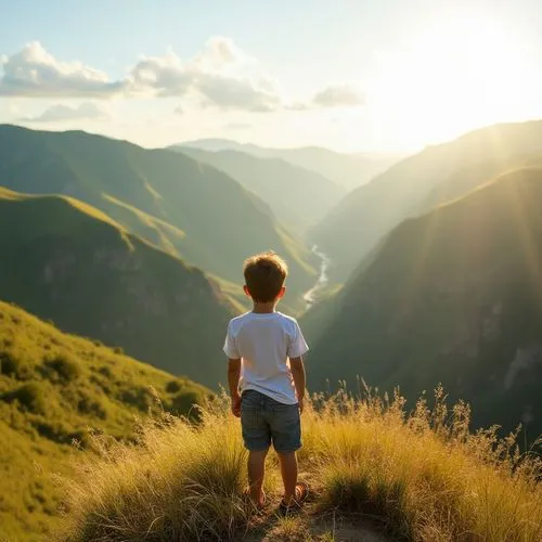 the spirit of the mountains,little girl in wind,nature and man,background view nature,mountain scene,free wilderness