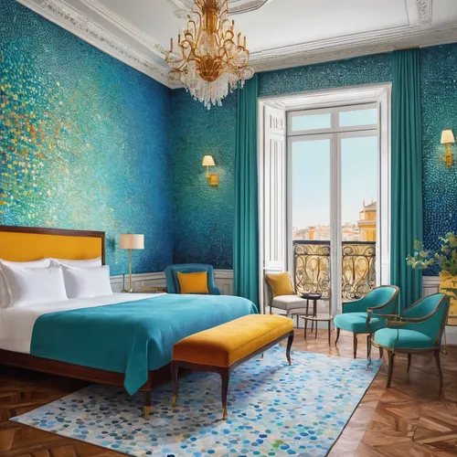 ornate room,blue room,venice italy gritti palace,art nouveau design,yellow wallpaper,guest room,great room,venetian hotel,casa fuster hotel,interior decoration,art nouveau,boutique hotel,moroccan pattern,interior decor,interior design,bedroom,danish room,guestroom,damask,hotel riviera,Conceptual Art,Daily,Daily 31