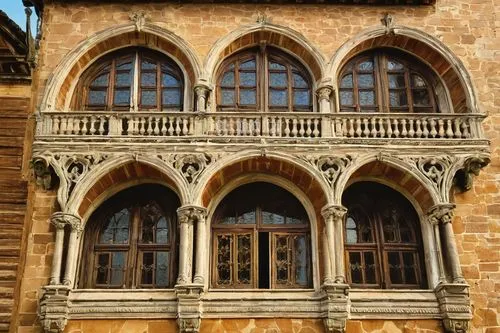 French Faucheur architecture, grand, ornate, Baroque style, intricately carved stone walls, tall arched windows, ornate wooden doors, rusticated quoins, steeply pitched roofs, slate tiles, Gothic ribb