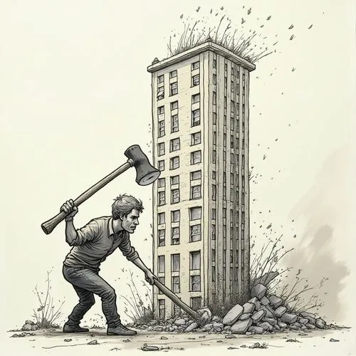 demolition,demolitions,building rubble,demolition work,schuitema,camera illustration