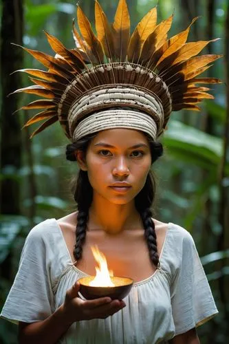 shamanic,pachamama,indigenous culture,aborigine,shamanism,papuan,amazonian oils,vietnamese woman,fire artist,polynesian girl,paraguayian guarani,cambodia,torch-bearer,indigenous,peruvian women,indonesian women,shaman,fire-eater,laos,tribal chief,Illustration,Japanese style,Japanese Style 15