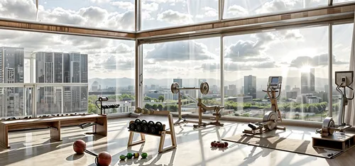 penthouses,sathorn,fitness center,skyscapers,sky apartment,3d rendering