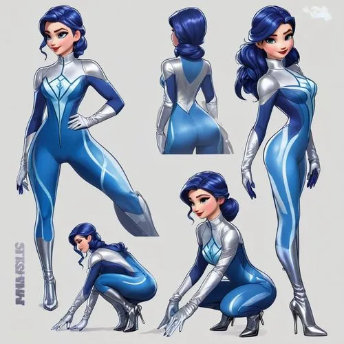 frosta,turnarounds,silverheels,sylvite,lilandra,diamante,Unique,Design,Character Design