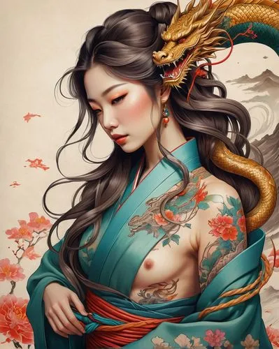 oriental princess,oriental painting,oriental girl,oriental,japanese art,sichuanese,Illustration,Paper based,Paper Based 01