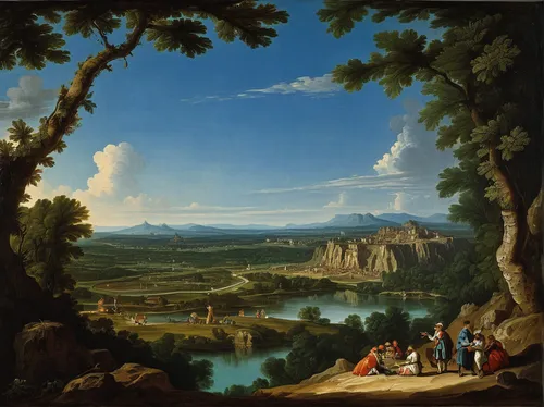 robert duncanson,river landscape,panoramic landscape,mountain scene,landscape,landscape background,landscape with sea,mountainous landscape,lake neuchâtel,mountain landscape,high landscape,the landscape of the mountains,coastal landscape,kunsthistorisches museum,the source of the danube,frederic church,karst landscape,lake lucerne region,sanssouci,fontainebleau,Art,Classical Oil Painting,Classical Oil Painting 25