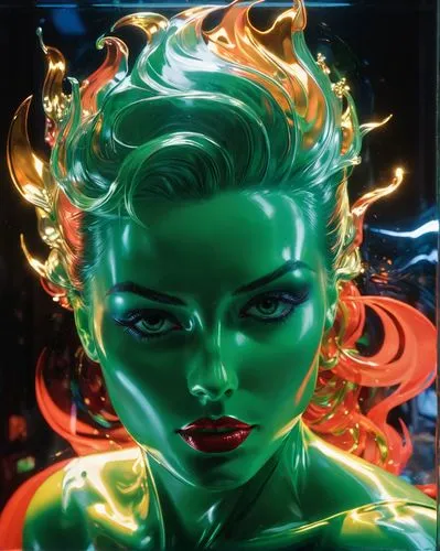 neon body painting,dazzler,mera,mesmero,madelyne,fire background,fire siren,siryn,flame spirit,witchblade,solara,flamebird,kanaya,amora,medusa,firestorm,fire eyes,fiery,malachite,cayenne,Conceptual Art,Fantasy,Fantasy 20