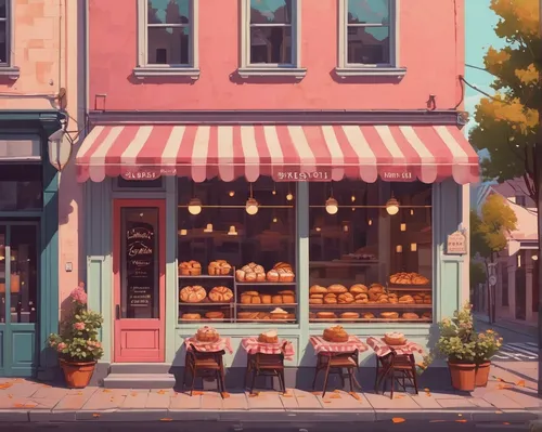 pastry shop,bakery,watercolor tea shop,watercolor cafe,cake shop,paris cafe,ice cream shop,street cafe,pastries,watercolor shops,coffee shop,flower shop,pâtisserie,sweet pastries,ice cream parlor,deli,the coffee shop,coffeehouse,tearoom,parisian coffee,Conceptual Art,Fantasy,Fantasy 32