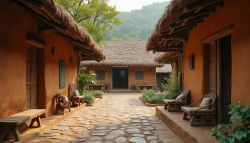 korean folk village,traditional house,hanok,lijiang,javanese traditional house,traditional village,longhouses,sungkyunkwan,thatched roof,cottages,teahouses,yunnan,longhouse,korean village snow,yangshao,guizhou,bungalows,thatch roof,courtyard,boonsang,Photography,General,Realistic