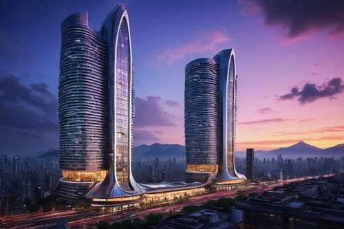 futuristic architecture,international towers,largest hotel in dubai,urban towers,changfeng,rotana,damac,chengdu,shanyang,power towers,skyscapers,shenzen,kigali,towers,guiyang,zhangzhou,shangrila,chucas towers,skylstad,tallest hotel dubai,Illustration,Japanese style,Japanese Style 11