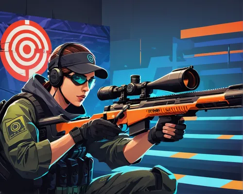 game illustration,mobile video game vector background,shooter game,sniper,vector illustration,vector,operator,marksman,spy visual,vector art,vector graphic,airgun,wpap,game art,crosshair,vector design,game drawing,android game,spy,mercenary,Illustration,Japanese style,Japanese Style 06