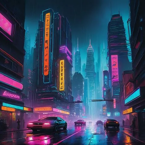 cyberpunk,cybercity,cityscape,colorful city,futuristic landscape,cyberscene,cybertown,synth,futuristic,metropolis,neon arrows,fantasy city,guangzhou,bladerunner,urban,city at night,shanghai,vapor,neon,neons,Art,Artistic Painting,Artistic Painting 51