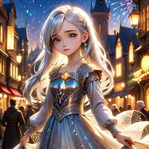 elsa,cinderella,the snow queen,fairy tale character,winterblueher,christmas snowy background,Anime,Anime,Cartoon