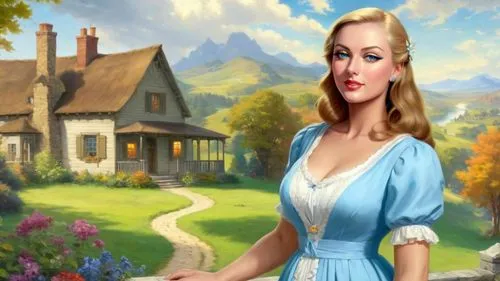 housemaid,fairy tale character,housekeeper,fantasy picture,landlady,innkeeper