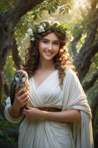 maenad,owl nature,demeter,hermia,hypatia,owl,thracian,celtic woman,druidry,maenads,mythographers,circe,greek myth,kupala,andromache,mythographer,shepherdess,messalina,sparrow owl,mervat,Conceptual Art,Fantasy,Fantasy 12