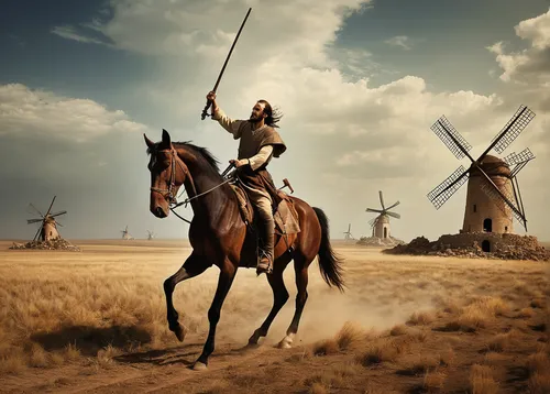 don quixote,the windmills,windmills,ballet don quijote,windmill,wind mill,wind mills,dutch windmill,windmill gard,man and horses,windenergy,western riding,fantasy picture,old windmill,cross wind,fields of wind turbines,endurance riding,horse herder,fantasy art,horseback,Photography,Artistic Photography,Artistic Photography 14