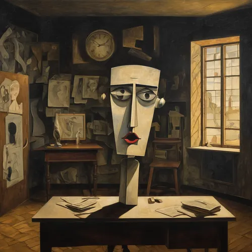 braque saint-germain,dali,braque francais,braque d'auvergne,self-portrait,man with a computer,cubism,picasso,el salvador dali,art dealer,athens art school,self portrait,cuborubik,clockmaker,surrealism,woman's face,groucho marx,visual arts,orlovsky,bloned portrait,Illustration,Black and White,Black and White 25