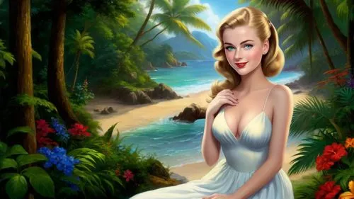 retro pin up girl,maureen o'hara - female,retro pin up girls,pin-up girl,pin up girl,cuba background,marylyn monroe - female,hawaiiana,the blonde in the river,marilyn monroe,beach background,pin ups,valentine day's pin up,pin-up model,pin up,grace kelly,pin-up girls,valentine pin up,tretchikoff,pin up girls