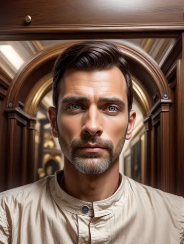 a carpenter,chiffonier,male elf,middle eastern monk,carpenter,benediction of god the father,man portraits,carmelite order,grandfather clock,priesthood,organist,dark cabinetry,door husband,armoire,craftsman,cabinetry,male model,concierge,brown sailor,half-timbered