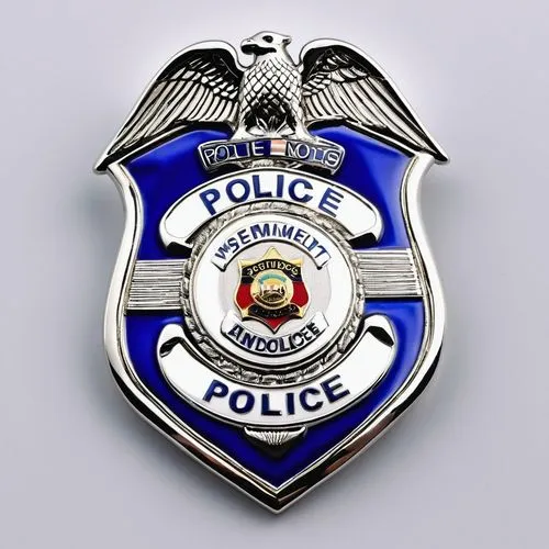 show a white and silver enameled police badge hanging vertically

okay, and no, as i wrote in the prompt:

show a WHITE and silver enameled police badge ,police badge,apd,mpd,gpd,sr badge,rs badge,nop