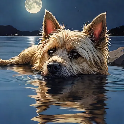 dog in the water,cairn terrier,dog illustration,norfolk terrier,australian silky terrier,australian terrier,norwich terrier,water dog,yorkshire terrier,dog drawing,japanese terrier,irish terrier,yorki