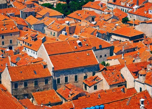 dubrovnik,dubrovnik city,mikulov,house roofs,sibiu,roof tiles,roofs,český krumlov,dubrovnic,medieval town,terracotta tiles,roof landscape,krumlov,town buildings,trogir,zagreb,blocks of houses,townscape,croatia,brasov,Conceptual Art,Oil color,Oil Color 14