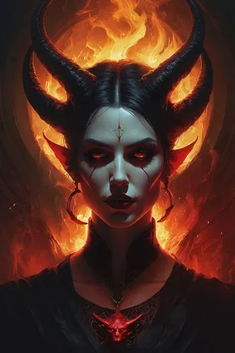  the devil

,a demonic woman with horns and glowing eyes,kanaya,infernal,devil,oni,fire siren,demonata,demonomicon,durga,kalima,azazel,fire devil,dormammu,cinder,niobe,bhairav,bedevil,surtur,abaddon,f