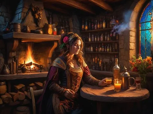 innkeeper,apothecary,elona,tavern,fantasy portrait,candlemaker,barmaid,reynir,barranger,fantasy picture,brandy shop,merchant,troubador,hobbiton,troubadour,krietor,fayre,perfumer,ellinor,helfert,Photography,Artistic Photography,Artistic Photography 08