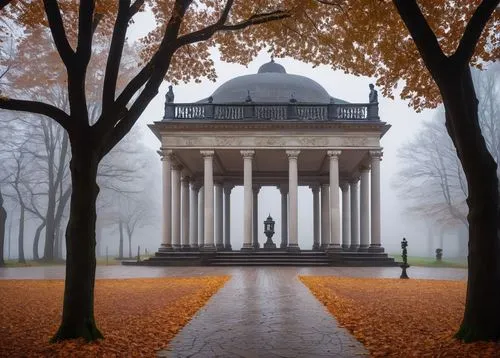 autumn in the park,autumn background,autumn park,autumn fog,cinquantenaire,ploegsteert,kadriorg,smolny,bolshoi,the autumn,tsaritsyno,holburne,thomas jefferson memorial,autumn scenery,gatchina,stourhead,potsdam,neoclassical,autumn idyll,autumn morning,Illustration,Retro,Retro 19