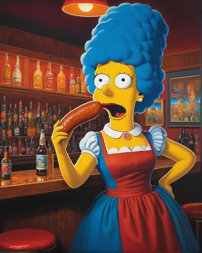 marge,simpson,barmaid,millhouse,tretchikoff,homer,lurleen,duff,simpsons,krusty,barkeeper,homero,bartender,homerf,wiggum,krabappel,flander,flanders,marguerita,bartending,Illustration,Abstract Fantasy,Abstract Fantasy 20