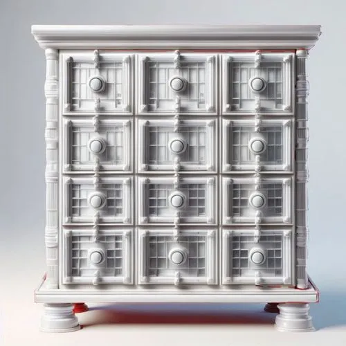 To RGB (0,46,255),a white cubed plastic drawer with s and handles,cryobank,lockboxes,minibar,corinthian order,metal cabinet,storage cabinet