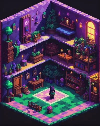 witch's house,isometric,witch house,pet shop,cube house,an apartment,apartment house,apartment,game room,playing room,rooms,dungeon,tavern,shared apartment,small house,treasure house,little house,ancient house,basement,pixel art,Photography,Documentary Photography,Documentary Photography 20