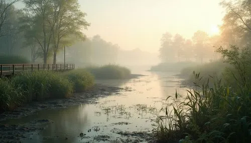 morning mist,foggy landscape,polders,river landscape,ostrobothnia,wooden bridge,mists,river bank,morning fog,narew,waterway,polder,backwater,forest lake,calmness,spreewald,landscape nature,riverbank,north baltic canal,spring morning,Photography,General,Realistic