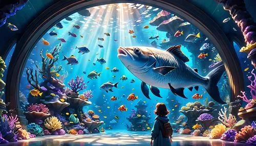 seaquarium,aquarium,under the sea,oceanarium,under sea,underwater world,Anime,Anime,Cartoon